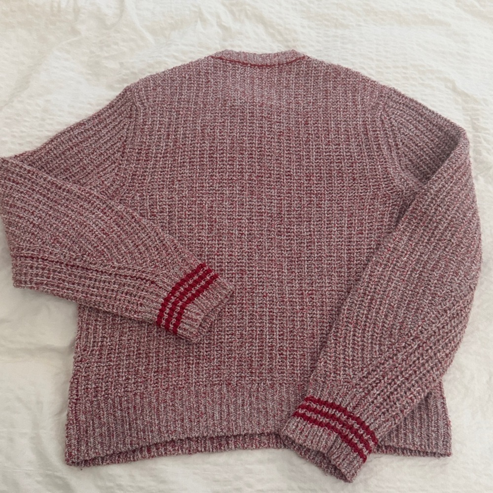 rag & bone Marled Red Crewneck Sweater - Picture 4 of 4